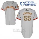 Camiseta Beisbol Hombre San Francisco Giants Tim Lincecum 55 Gris Usmc Cool Base
