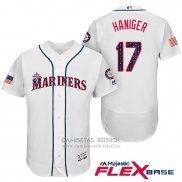 Camiseta Beisbol Hombre Seattle Mariners 2017 Estrellas y Rayas Mitch Haniger Blanco Flex Base