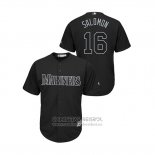 Camiseta Beisbol Hombre Seattle Mariners Domingo Santana 2019 Players Weekend Replica Negro