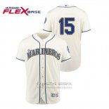 Camiseta Beisbol Hombre Seattle Mariners Kyle Seager Hispanic Heritage Flex Base Crema