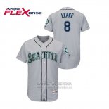 Camiseta Beisbol Hombre Seattle Mariners Mike Leake 150th Aniversario Patch Autentico Flex Base Gris