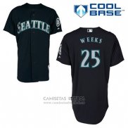Camiseta Beisbol Hombre Seattle Mariners Rickie Weeks 25 Azul Alterno Cool Base