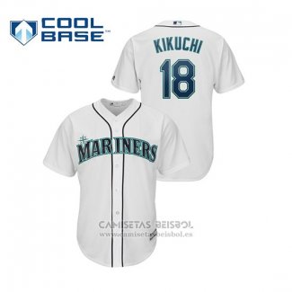 Camiseta Beisbol Hombre Seattle Mariners Yusei Kikuchi Cool Base Blanco