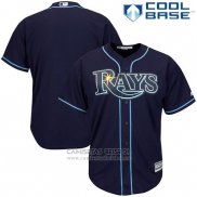 Camiseta Beisbol Hombre Tampa Bay Rays Azul Cool Base