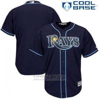 Camiseta Beisbol Hombre Tampa Bay Rays Azul Cool Base