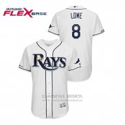 Camiseta Beisbol Hombre Tampa Bay Rays Brandon Lowe Flex Base Autentico Collezione Blanco