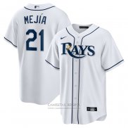 Camiseta Beisbol Hombre Tampa Bay Rays Francisco Mejia Primera Replica Blanco