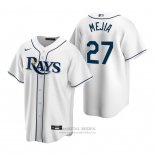 Camiseta Beisbol Hombre Tampa Bay Rays Francisco Mejia Replica Primera Blanco