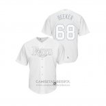 Camiseta Beisbol Hombre Tampa Bay Rays Jalen Beeks 2019 Players Weekend Replica Blanco