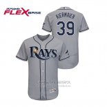 Camiseta Beisbol Hombre Tampa Bay Rays Kevin Kiermaier 150th Aniversario Patch Autentico Flex Base Gris