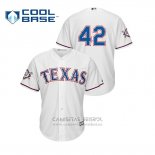 Camiseta Beisbol Hombre Texas Rangers 2019 Jackie Robinson Day Cool Base Blanco