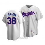 Camiseta Beisbol Hombre Texas Rangers Danny Santana Cooperstown Collection Primera Blanco