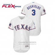 Camiseta Beisbol Hombre Texas Rangers Delino Deshields Blanco