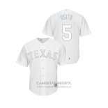 Camiseta Beisbol Hombre Texas Rangers Willie Calhoun 2019 Players Weekend Replica Blanco