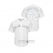 Camiseta Beisbol Hombre Toronto Blue Jays Jacob Waguespack 2019 Players Weekend Replica Blanco