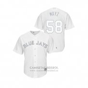 Camiseta Beisbol Hombre Toronto Blue Jays Tim Mayza 2019 Players Weekend Replica Blanco