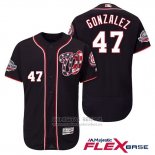 Camiseta Beisbol Hombre Washington Nationals Gio Gonzalez Azul 2018 All Star Flex Base