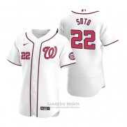 Camiseta Beisbol Hombre Washington Nationals Juan Soto Autentico Primera 2020 Blanco