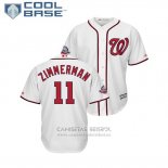 Camiseta Beisbol Hombre Washington Nationals Ryan Zimmerman 2018 All Star Cool Base Blanco