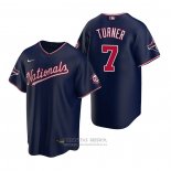 Camiseta Beisbol Hombre Washington Nationals Trea Turner Replica Azul