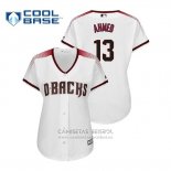 Camiseta Beisbol Mujer Arizona Diamondbacks Nick Ahmed Cool Base Primera Blanco