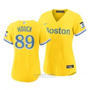 Camiseta Beisbol Mujer Boston Red Sox Tanner Houck 2021 City Connect Replica Oro