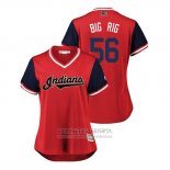 Camiseta Beisbol Mujer Cleveland Indians Cody Anderson 2018 LLWS Players Weekend Big Rig Rojo