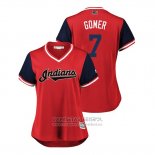 Camiseta Beisbol Mujer Cleveland Indians Yan Gomes 2018 LLWS Players Weekend Gomer Rojo