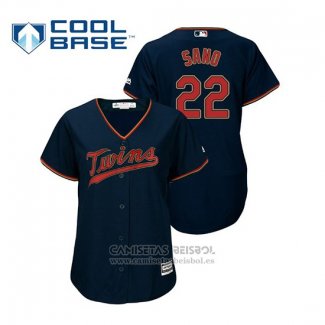 Camiseta Beisbol Mujer Minnesota Twins Miguel Sano Cool Base Alterno Azul