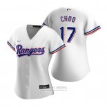 Camiseta Beisbol Mujer Texas Rangers Shin-Soo Choo Replica Primera Blanco