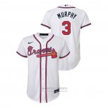 Camiseta Beisbol Nino Atlanta Braves Dale Murphy Replica Primera Blanco