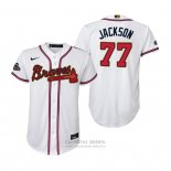 Camiseta Beisbol Nino Atlanta Braves Luke Jackson 2022 Gold Program Replica Blanco