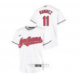 Camiseta Beisbol Nino Cleveland Indians Jose Ramirez Replica Primera Blanco