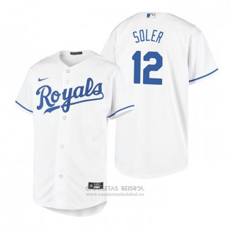 Camiseta Beisbol Nino Kansas City Royals Jorge Soler Replica Primera Blanco