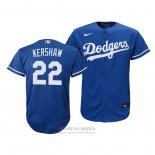 Camiseta Beisbol Nino Los Angeles Dodgers Clayton Kershaw Replica Alterno 2020 Azul