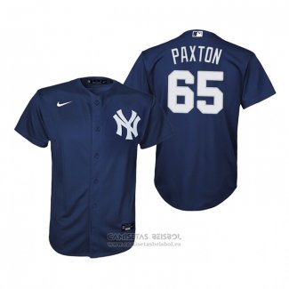 Camiseta Beisbol Nino New York Yankees James Paxton Replica Alterno Azul