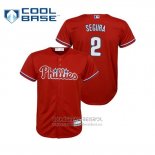Camiseta Beisbol Nino Philadelphia Phillies Jean Segura Cool Base Replica Alterno Rojo