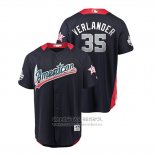 Camiseta Beisbol Hombre All Star Houston Astros Justin Verlander 2018 Home Run Derby American League Azul