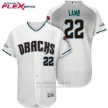 Camiseta Beisbol Hombre Arizona Diamondbacks 2017 Postemporada 22 Jake Lamb Blanco Flex Base