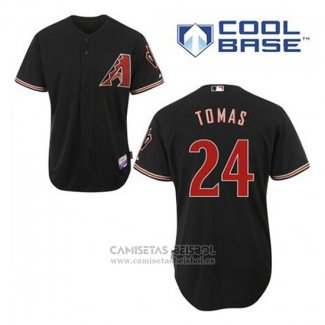 Camiseta Beisbol Hombre Arizona Diamondbacks 24 Yasmany Tomas Negro Alterno Cool Base