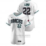 Camiseta Beisbol Hombre Arizona Diamondbacks Jake Lamb Autentico 2020 Alterno Blanco Verde