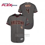 Camiseta Beisbol Hombre Arizona Diamondbacks Ketel Marte Autentico Flex Base Gris