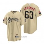 Camiseta Beisbol Hombre Arizona Diamondbacks Stuart Fairchild 2021 City Connect Replica Oro