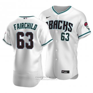 Camiseta Beisbol Hombre Arizona Diamondbacks Stuart Fairchild Autentico Alterno Blanco