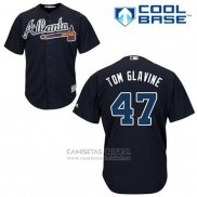 Camiseta Beisbol Hombre Atlanta Braves 47 Tom Glavine Azul Alterno Cool Base