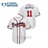 Camiseta Beisbol Hombre Atlanta Braves Ender Inciarte 2019 Postemporada Cool Base Blanco