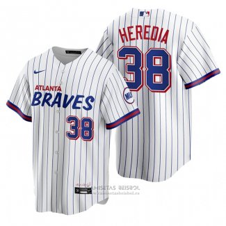 Camiseta Beisbol Hombre Atlanta Braves Guillermo Heredia Replica 2021 City Connect Blanco