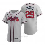Camiseta Beisbol Hombre Atlanta Braves John Smoltz Autentico 2020 Road Gris