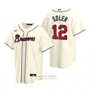 Camiseta Beisbol Hombre Atlanta Braves Jorge Soler Replica Alterno Crema