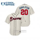 Camiseta Beisbol Hombre Atlanta Braves Josh Donaldson Cool Base Alterno Crema